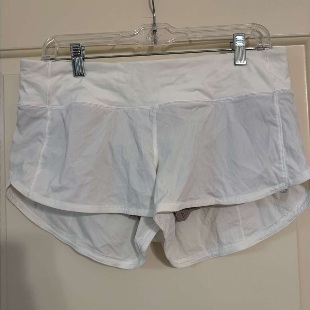 Lululemon Speed up White Athletic Shorts